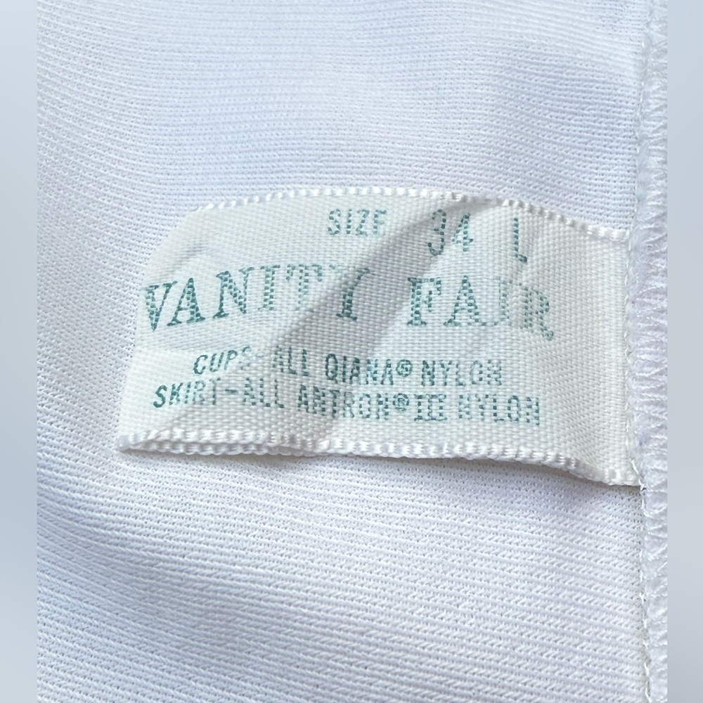 Vintage Vanity Fair Full Slip Off White Nylon Lace Made in USA Size 34 L - Picture 7 of 8